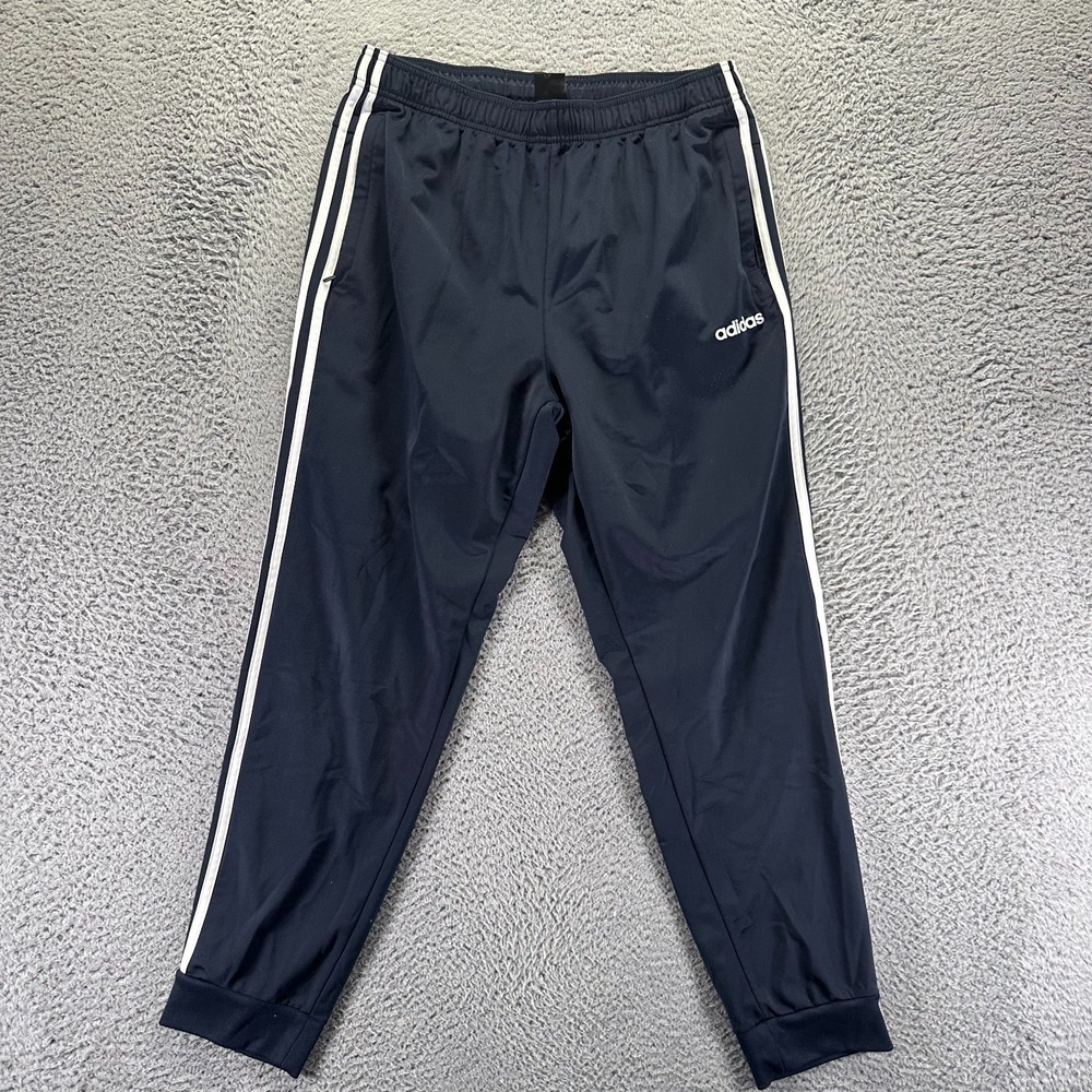 Adidas Primegreen Essentials‎ Pant Mens XL Blue Jogger Tapered Leg Track Striped